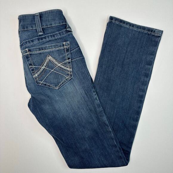 Ariat REAL Denim Straight Leg Low Rise Jeans ￼ - Picture 1 of 8